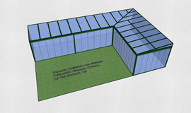 roof design-glass and aluminium